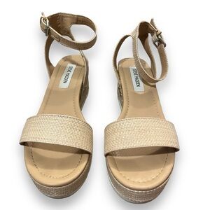 Steve Madden raffia platform comfort sandals